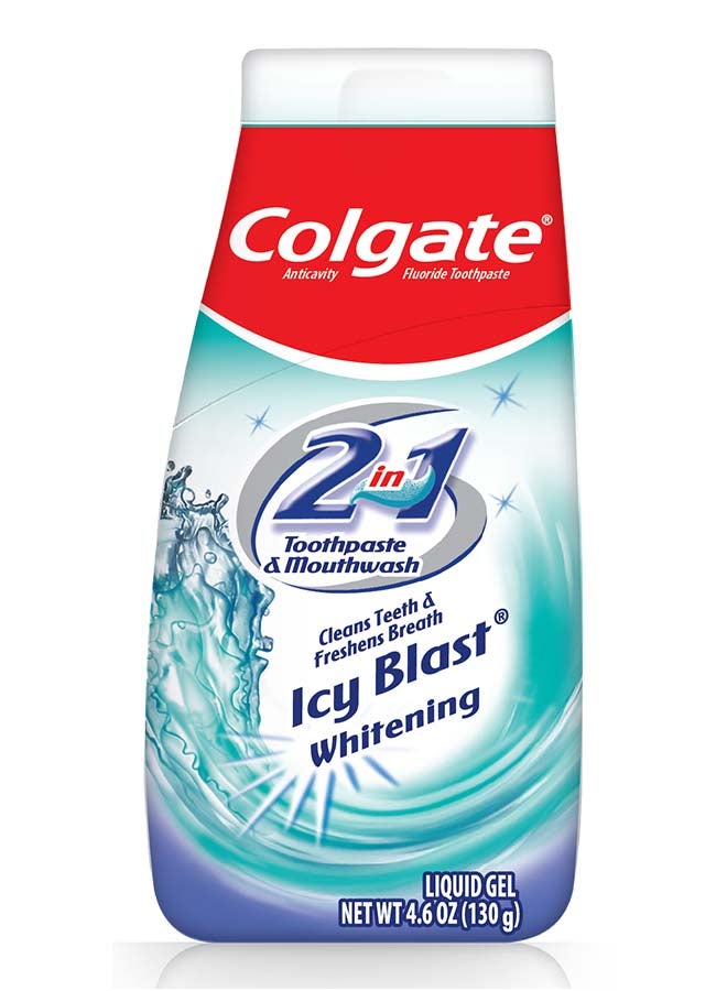 Colgate - Icy Blast 2 In 1 Toothpaste And Mouthwash 130grams - Image 1
