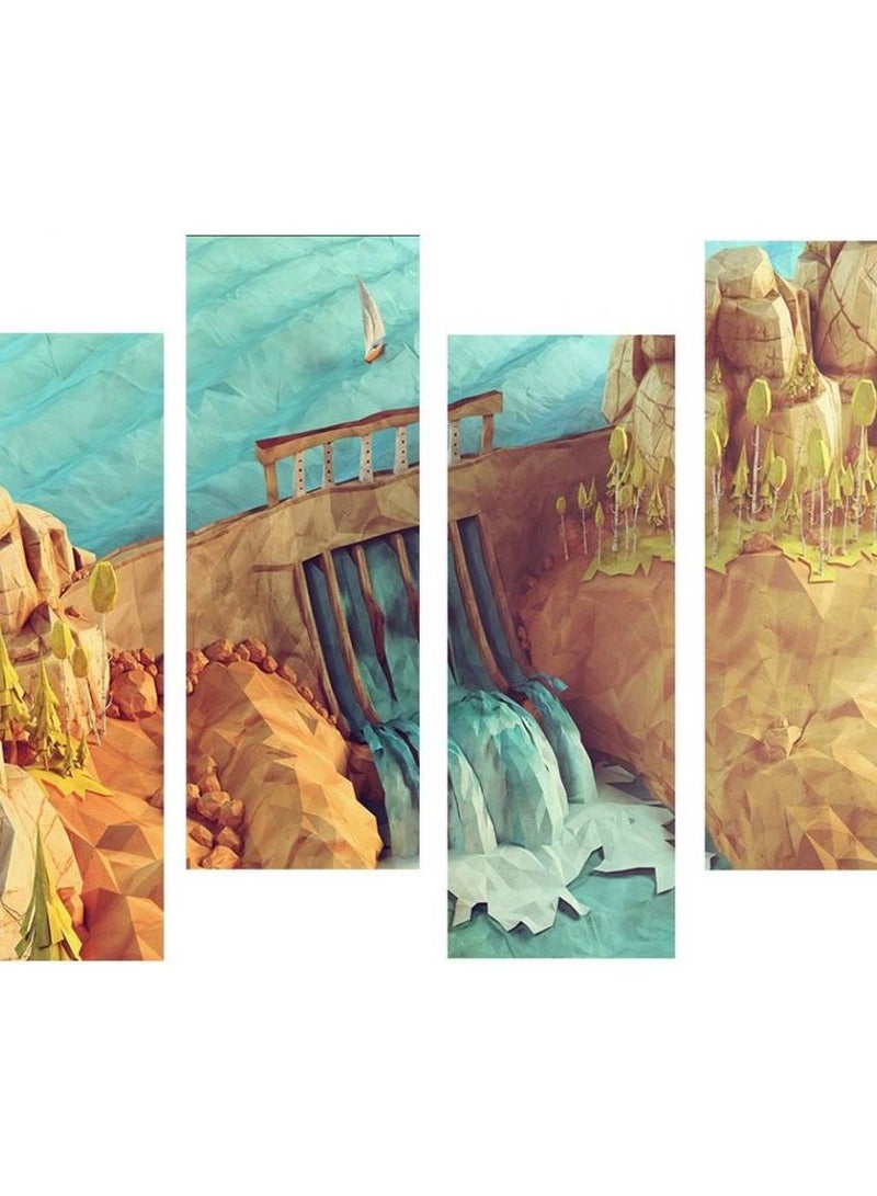 Art Design Framed Vinyl Tableau Multicolor 140x85cm