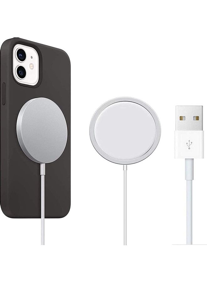 Rock Pow Magnetic Wireless Charger white - Image 1