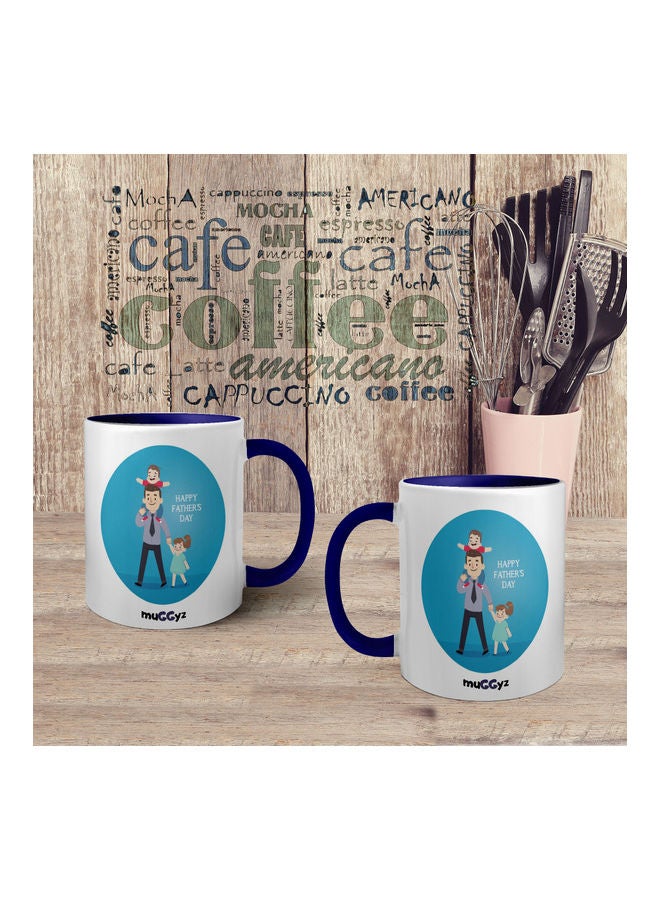 muGGyz Ceramic Coffee Mug happy Fathers Day Multicolour - Image 4