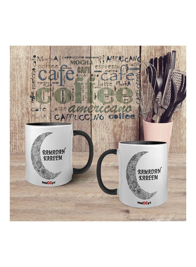 muGGyz Ramadan Kareem Printed Coffee Mug Black/White/Red - Image 4