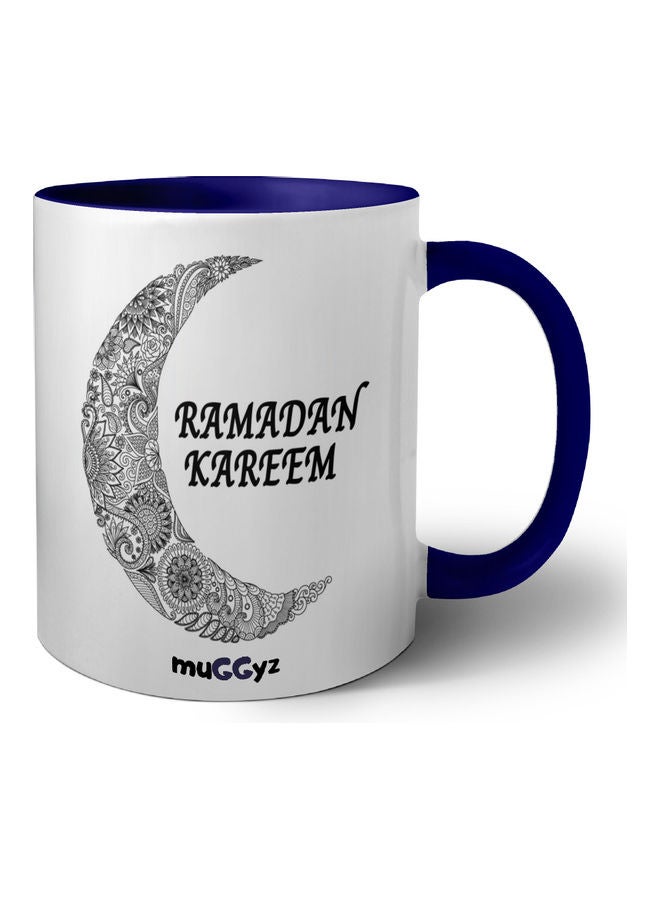 muGGyz Ramadan Kareem Printed Coffee Mug Blue/White/Black - Image 1