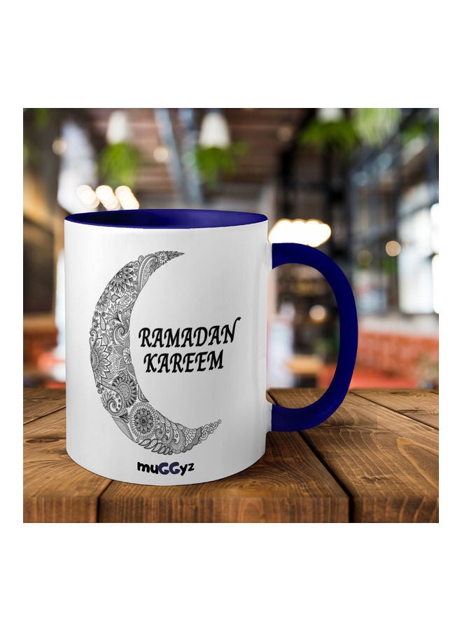 muGGyz Ramadan Kareem Printed Coffee Mug Blue/White/Black - Image 2