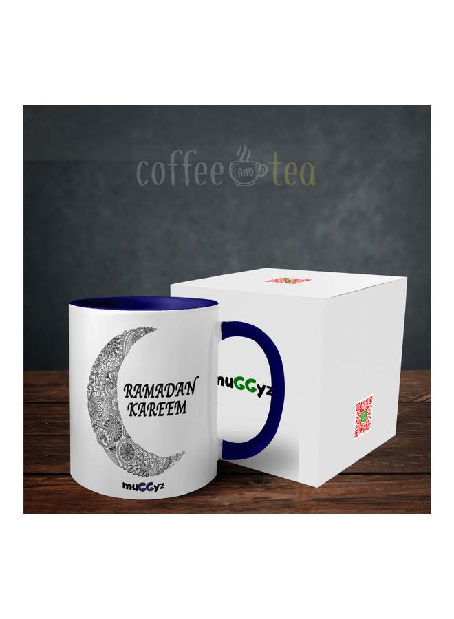 muGGyz Ramadan Kareem Printed Coffee Mug Blue/White/Black - Image 3