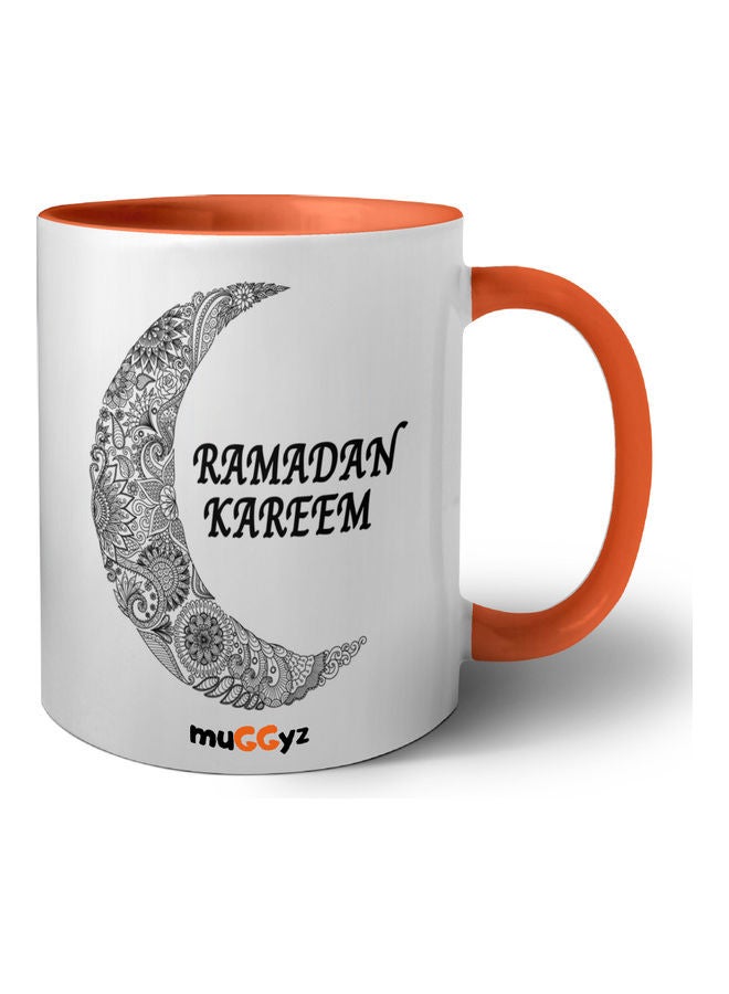 muGGyz Ramadan Kareem Printed Coffee Mug Orange/White/Black - Image 1