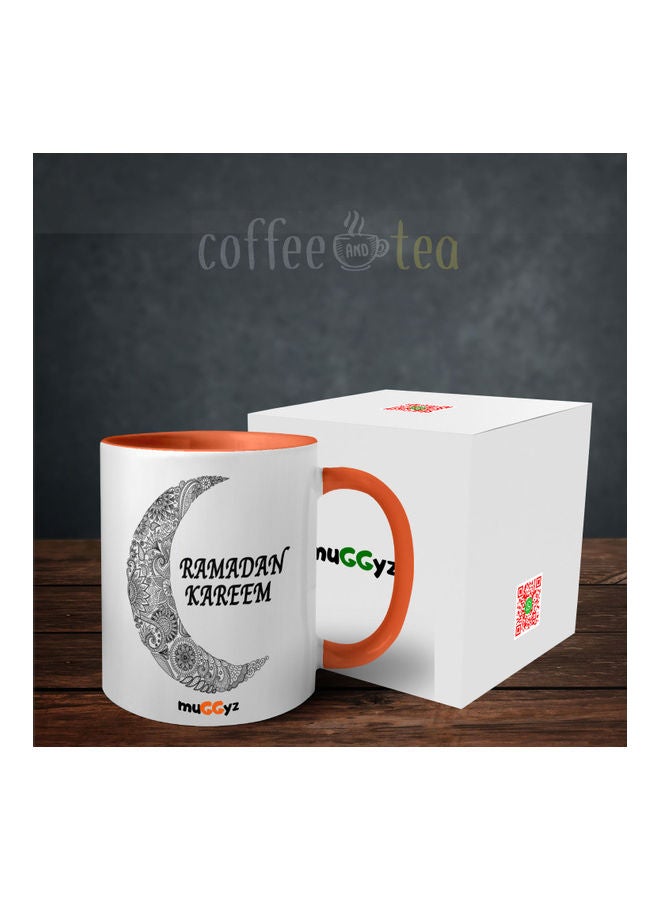muGGyz Ramadan Kareem Printed Coffee Mug Orange/White/Black - Image 3