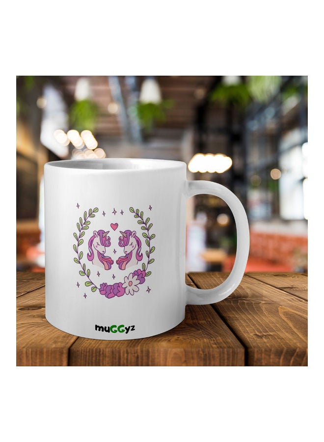 muGGyz Unicorns Printed Mug White/Purple/FGreen - Image 2
