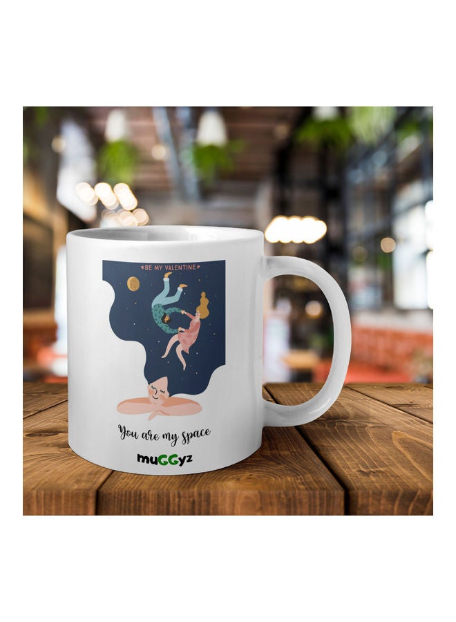 muGGyz Be My Valentine Printed Mug White/Blue/Black  - Image 2