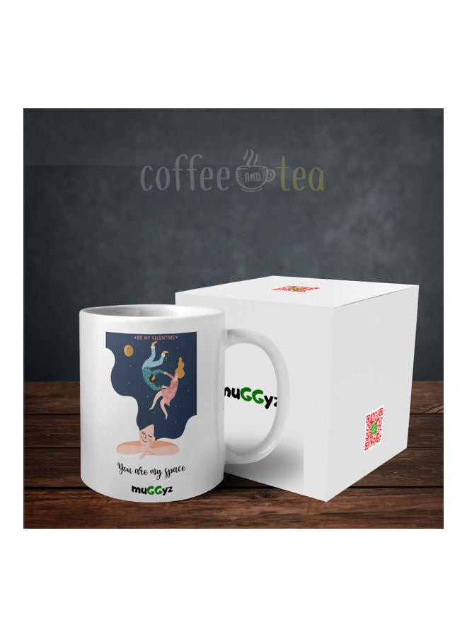 muGGyz Be My Valentine Printed Mug White/Blue/Black  - Image 3