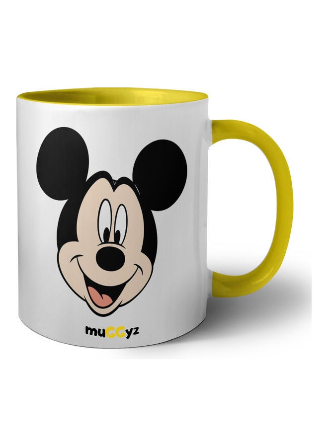 muGGyz Disney Mickey Mouse Printed Coffee Mug Yellow/White/Black - Image 1