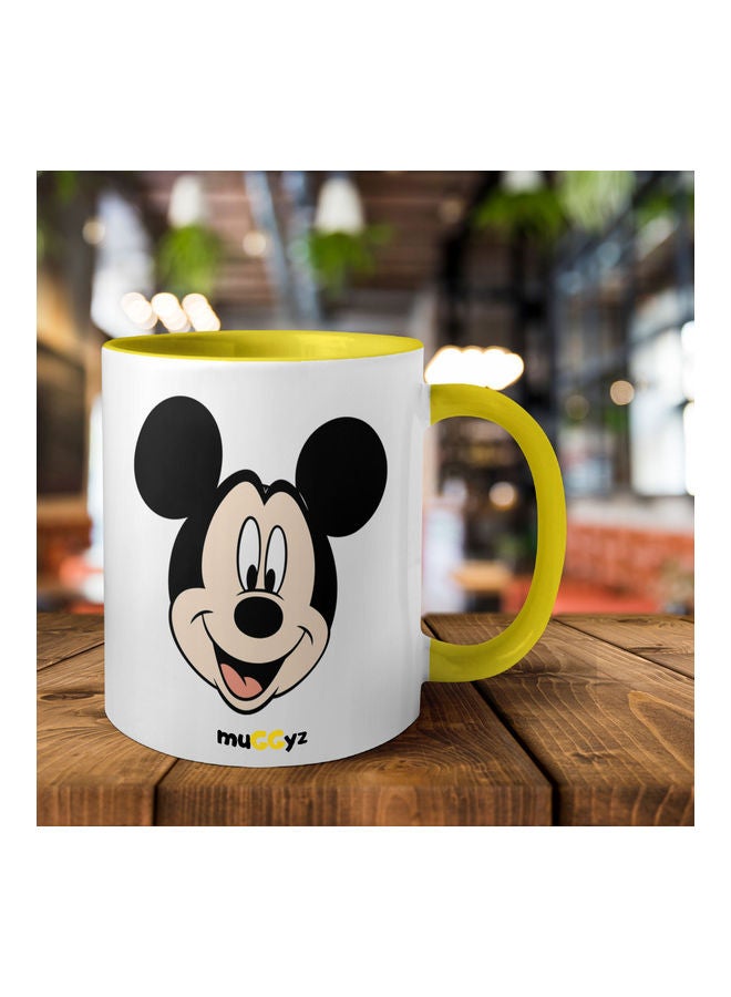muGGyz Disney Mickey Mouse Printed Coffee Mug Yellow/White/Black - Image 2