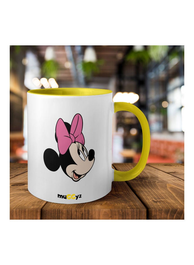 muGGyz Disney Minnie Mouse Printed Coffee Mug Yellow/White/Black  - Image 2