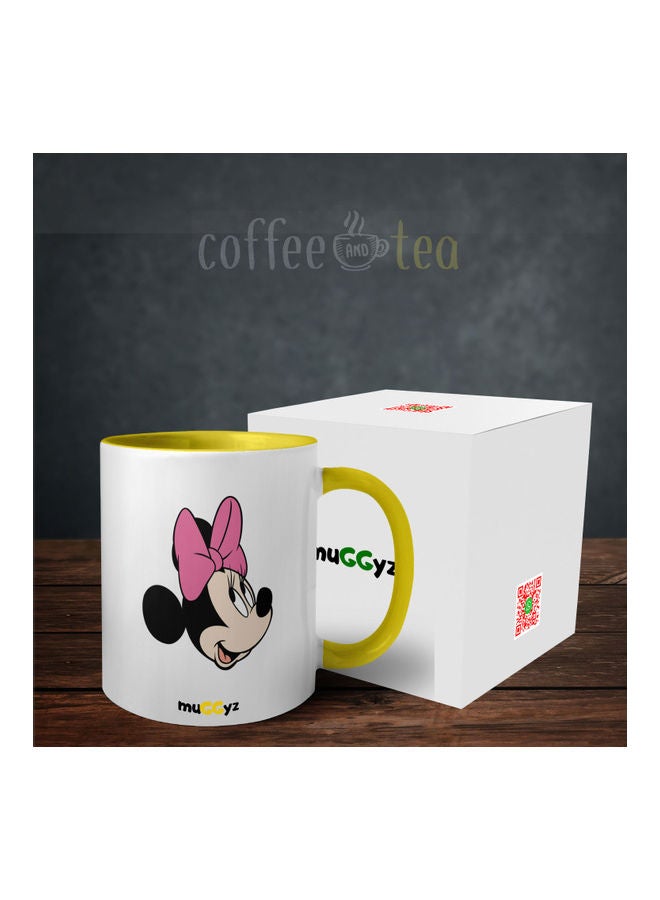muGGyz Disney Minnie Mouse Printed Coffee Mug Yellow/White/Black  - Image 3