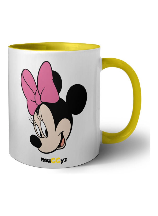 muGGyz Disney Minnie Mouse Printed Coffee Mug Yellow/White/Black - Image 1