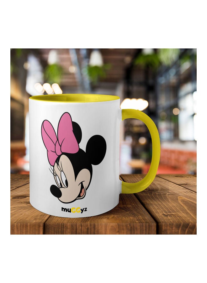 muGGyz Disney Minnie Mouse Printed Coffee Mug Yellow/White/Black - Image 2