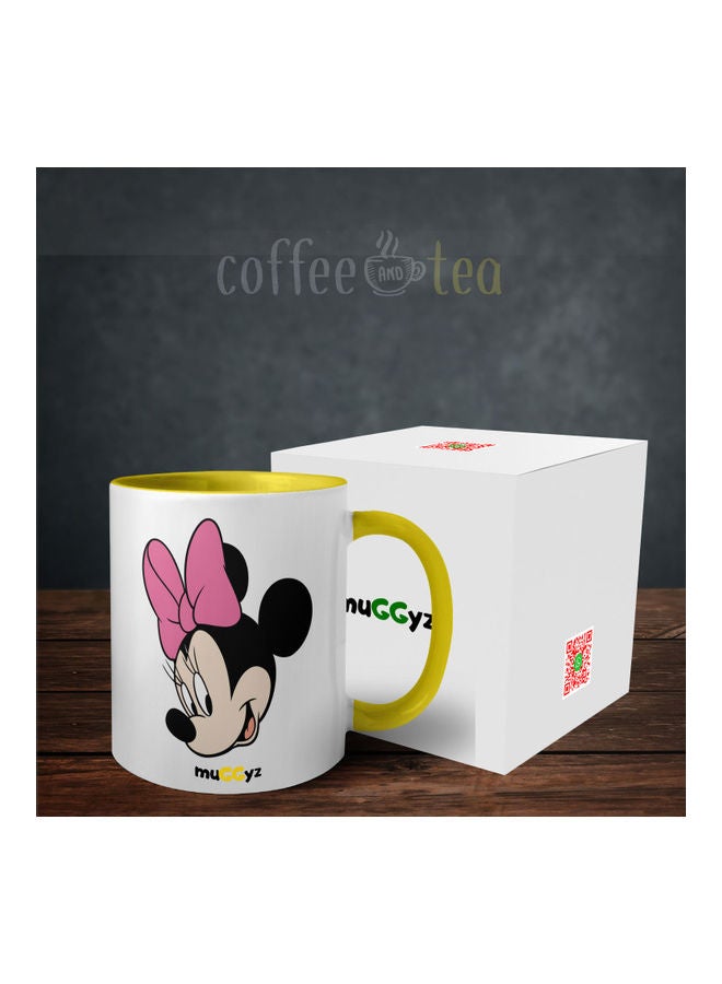 muGGyz Disney Minnie Mouse Printed Coffee Mug Yellow/White/Black - Image 3