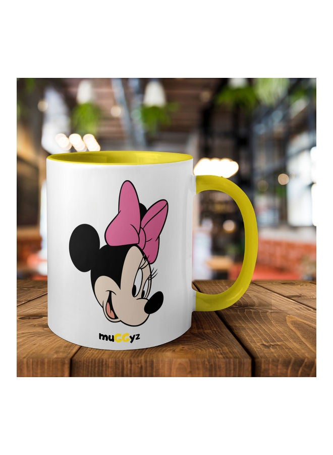 muGGyz Disney Minnie Mouse Printed Coffee Mug Yellow/White/Black - Image 2
