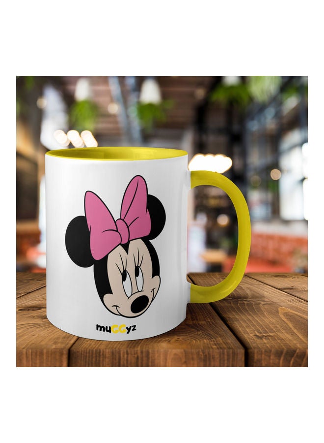 muGGyz Disney Minnie Mouse Printed Coffee Mug Yellow/White/Black - Image 2