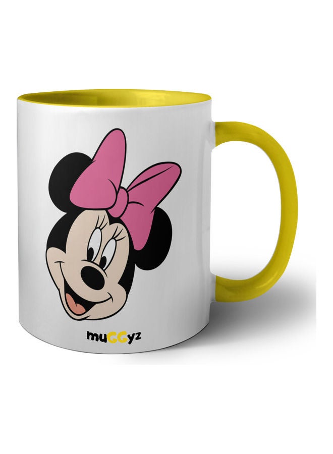muGGyz Disney Minnie Mouse Printed Coffee Mug Yellow/White/Black - Image 1