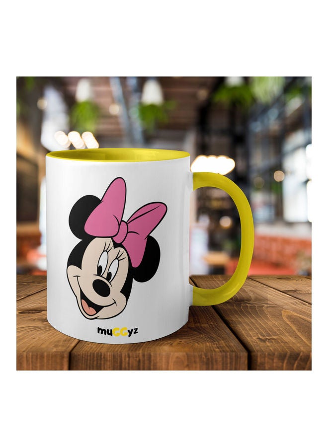muGGyz Disney Minnie Mouse Printed Coffee Mug Yellow/White/Black - Image 2