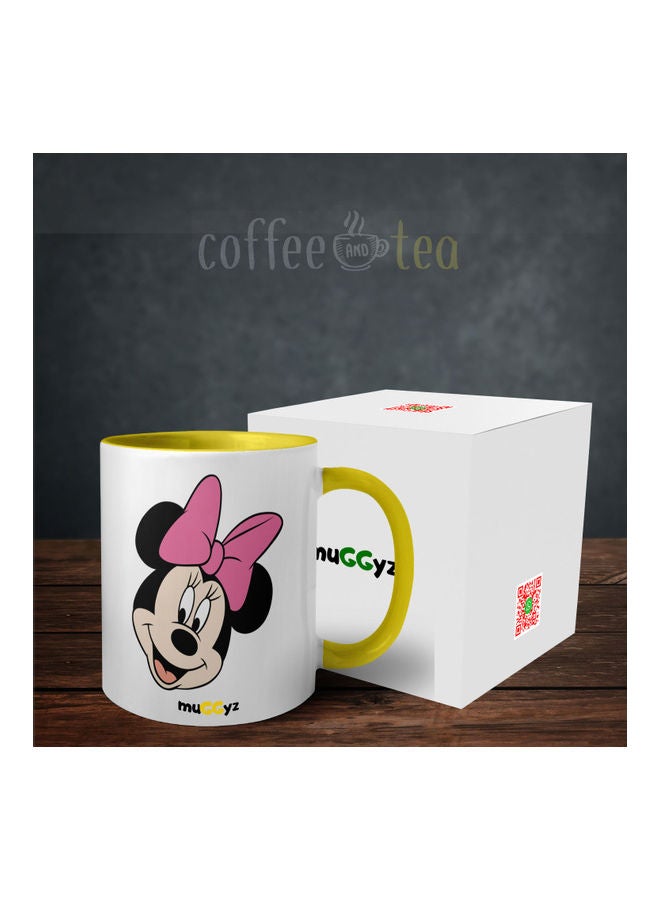 muGGyz Disney Minnie Mouse Printed Coffee Mug Yellow/White/Black - Image 3