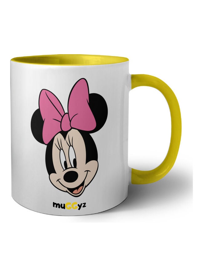 muGGyz Disney Minnie Mouse Printed Coffee Mug Yellow/White/Black - Image 1