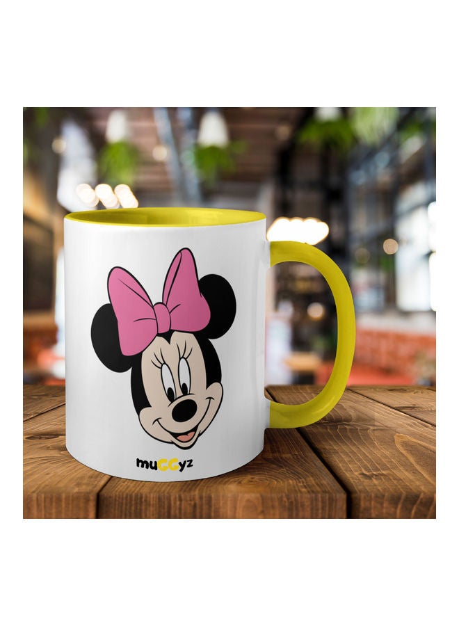 muGGyz Disney Minnie Mouse Printed Coffee Mug Yellow/White/Black  - Image 2