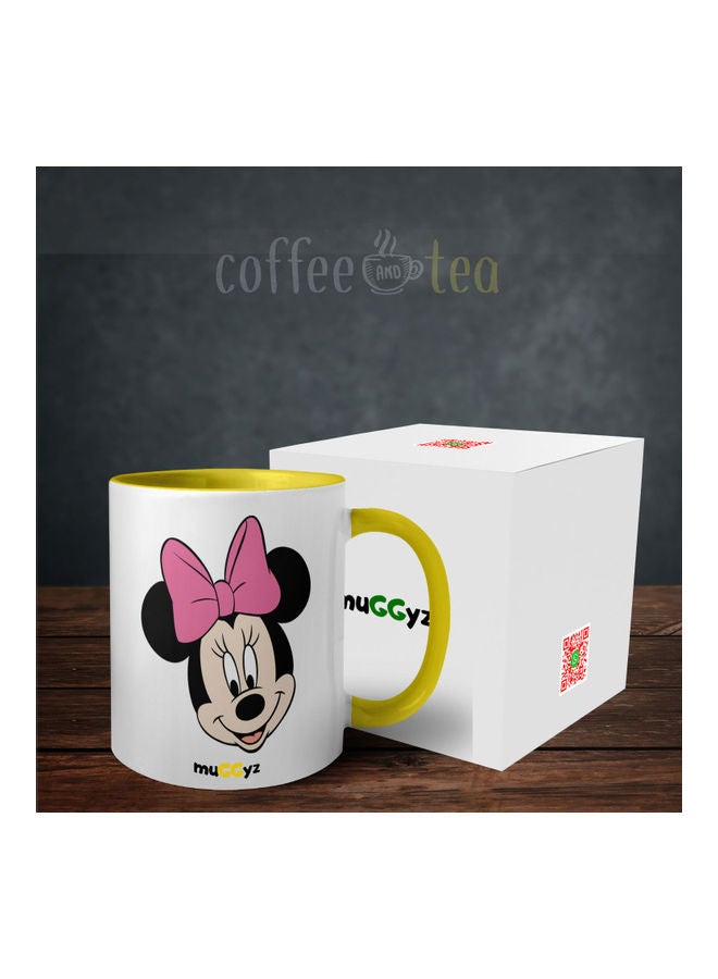 muGGyz Disney Minnie Mouse Printed Coffee Mug Yellow/White/Black  - Image 3