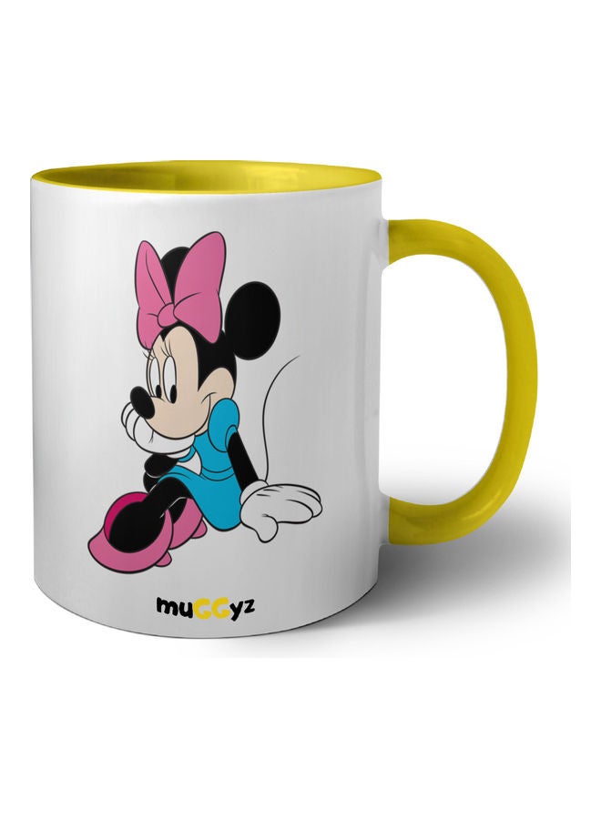muGGyz Disney Minnie Mouse Printed Coffee Mug Yellow/White/Black - Image 1