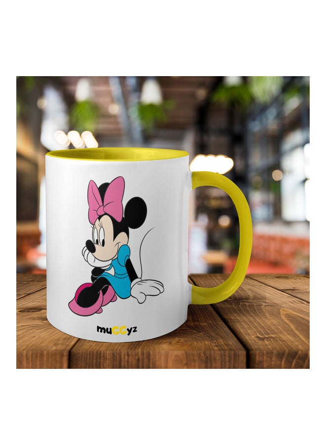 muGGyz Disney Minnie Mouse Printed Coffee Mug Yellow/White/Black - Image 2