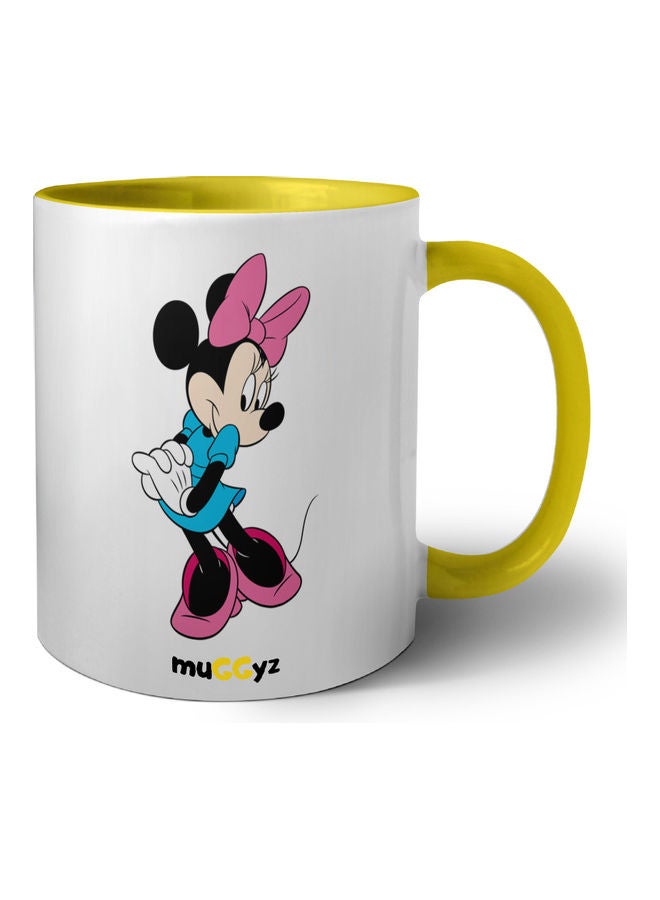 muGGyz Disney Minnie Mouse Printed Coffee Mug Yellow/White/Black - Image 1