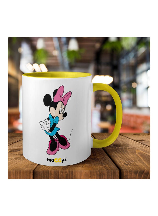 muGGyz Disney Minnie Mouse Printed Coffee Mug Yellow/White/Black - Image 2