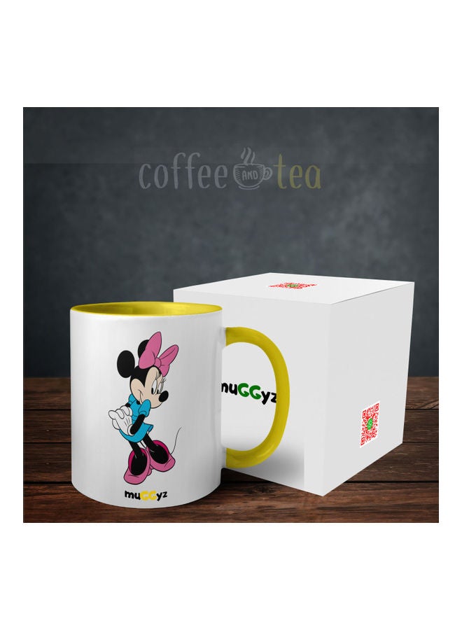 muGGyz Disney Minnie Mouse Printed Coffee Mug Yellow/White/Black - Image 3