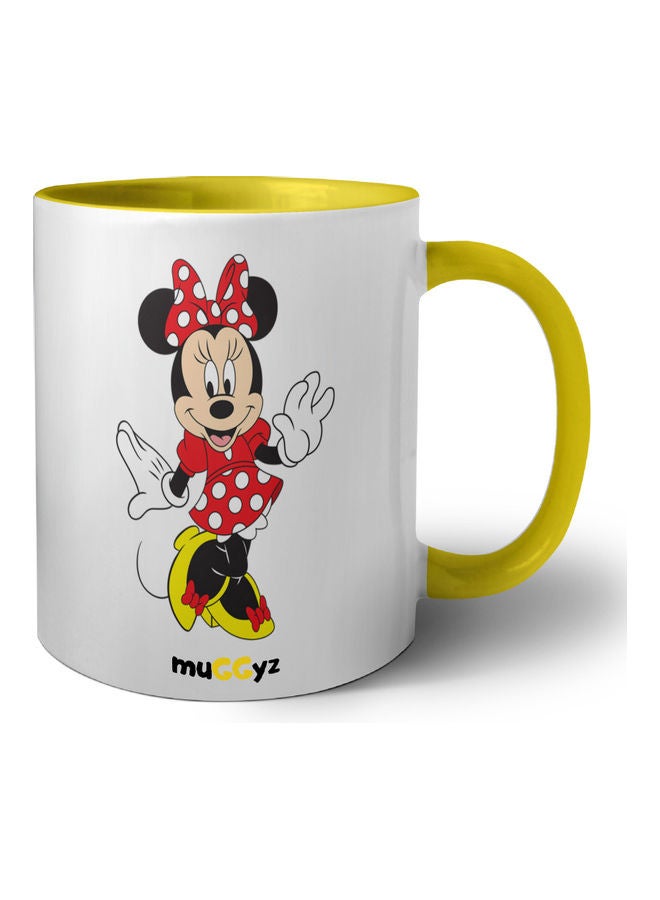 muGGyz Disney Minnie Mouse Printed Coffee Mug Yellow/White/Black - Image 1