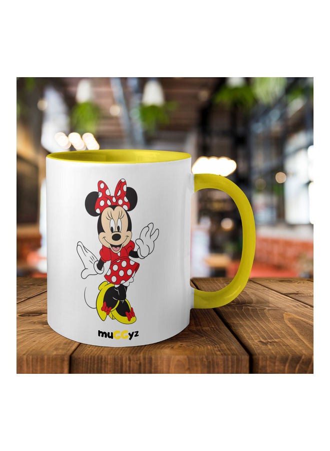 muGGyz Disney Minnie Mouse Printed Coffee Mug Yellow/White/Black - Image 2