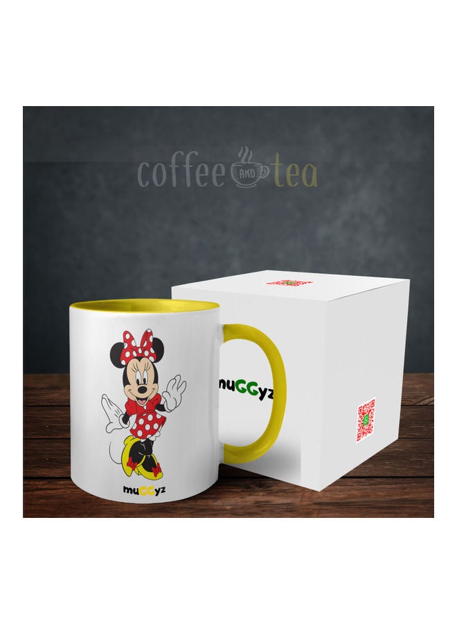 muGGyz Disney Minnie Mouse Printed Coffee Mug Yellow/White/Black - Image 3