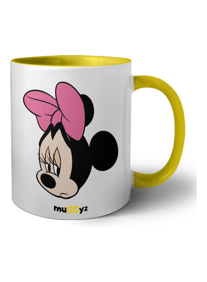 muGGyz Disney Minnie Mouse Printed Coffee Mug Yellow/White/Black - Image 1