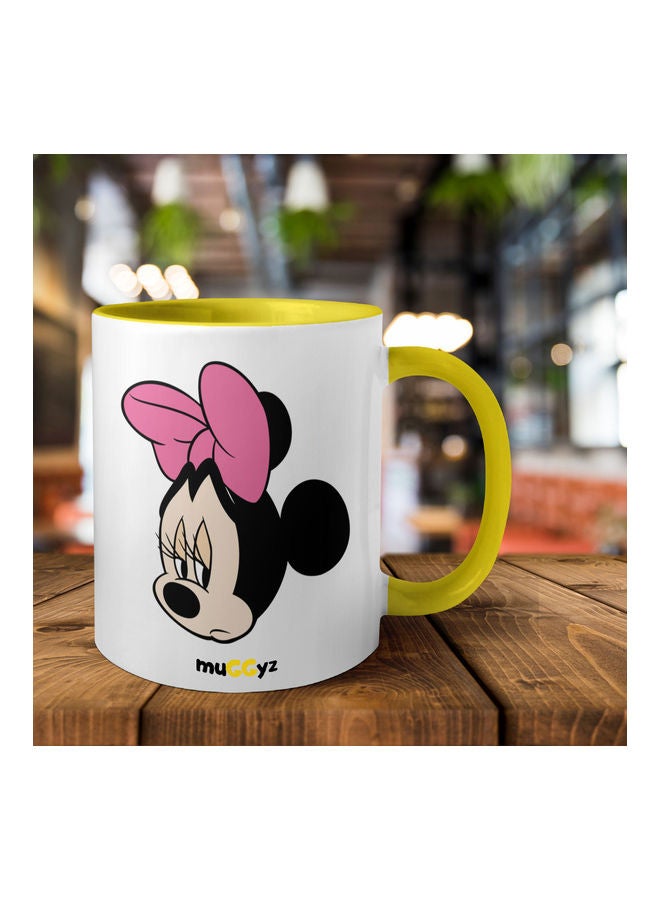 muGGyz Disney Minnie Mouse Printed Coffee Mug Yellow/White/Black - Image 2