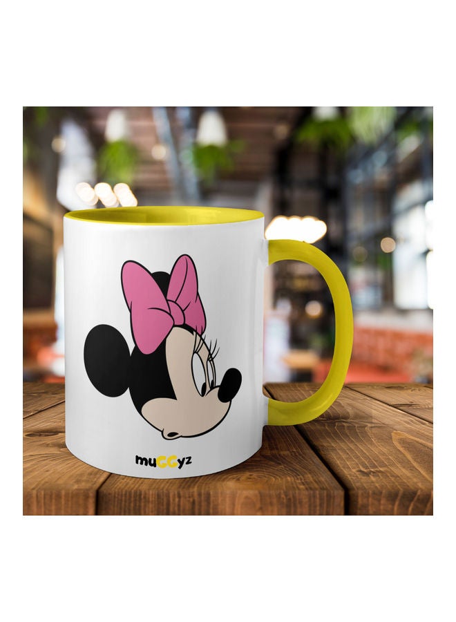 muGGyz Disney Minnie Mouse Printed Coffee Mug Yellow/White/Black - Image 2