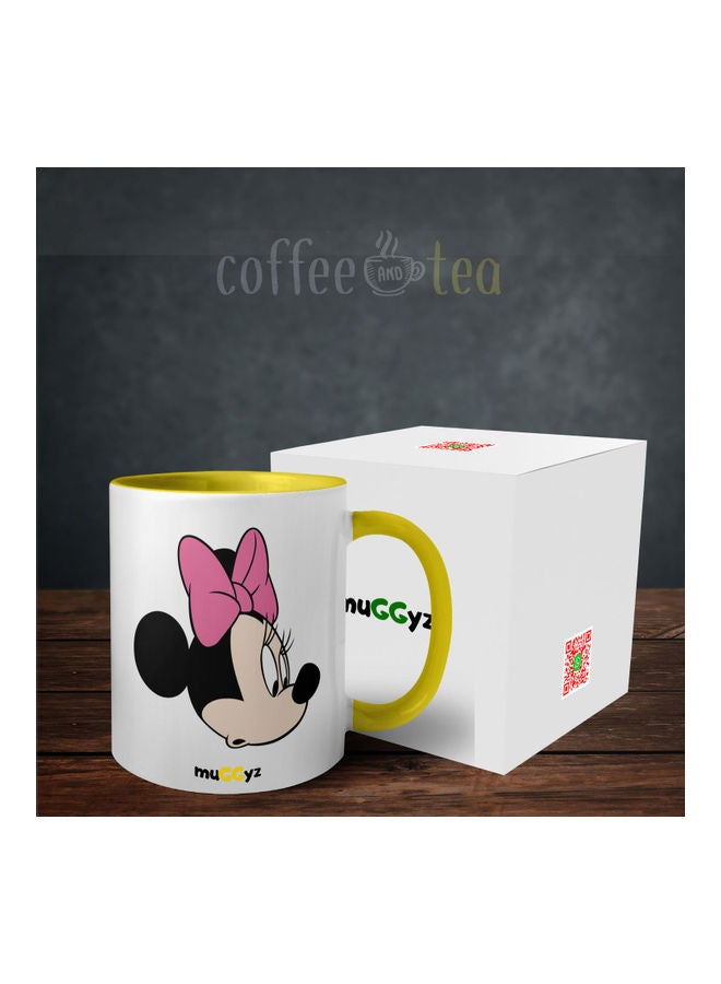 muGGyz Disney Minnie Mouse Printed Coffee Mug Yellow/White/Black - Image 3