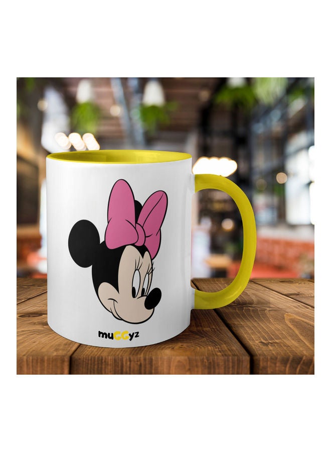 muGGyz Disney Minnie Mouse Printed Coffee Mug Yellow/White/Black - Image 2
