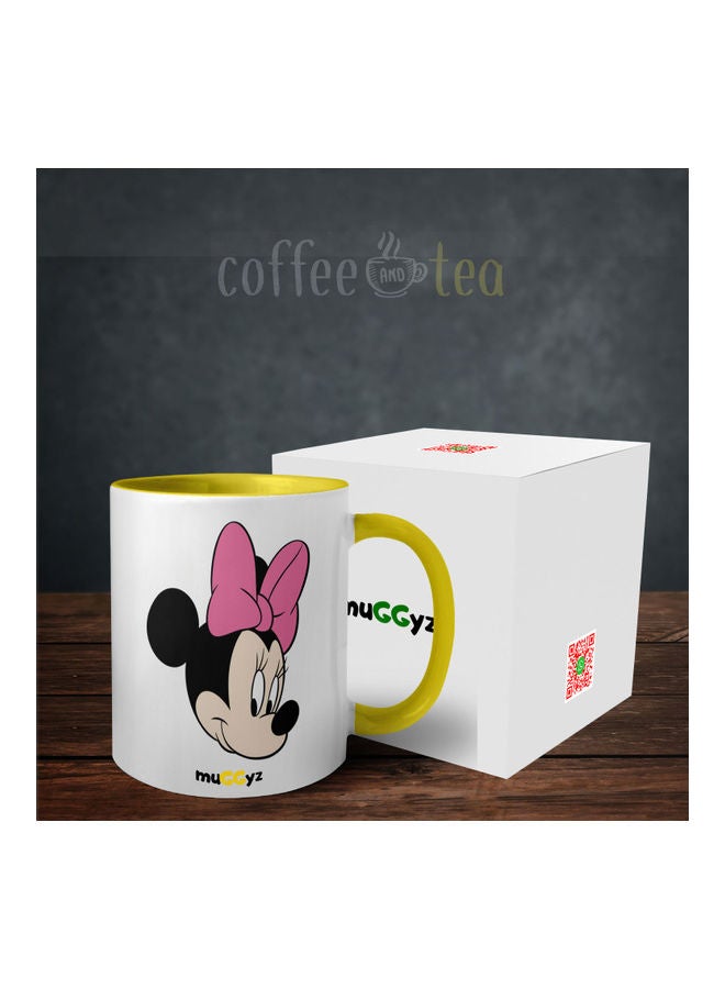 muGGyz Disney Minnie Mouse Printed Coffee Mug Yellow/White/Black - Image 3