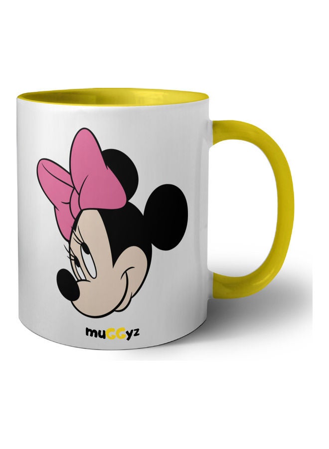 muGGyz Disney Minnie Mouse Printed Coffee Mug Yellow/White/Black - Image 1