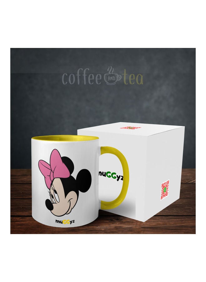 muGGyz Disney Minnie Mouse Printed Coffee Mug Yellow/White/Black - Image 3