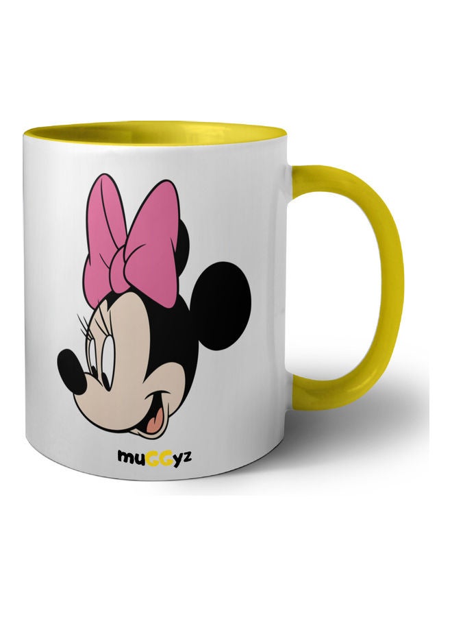 muGGyz Disney Minnie Mouse Printed Coffee Mug Yellow/White/Black - Image 1