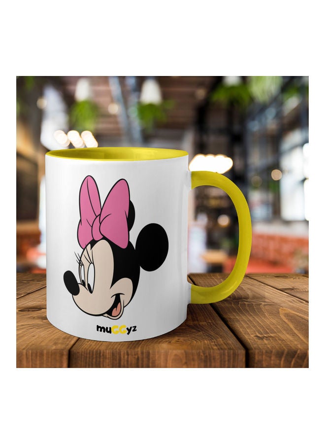 muGGyz Disney Minnie Mouse Printed Coffee Mug Yellow/White/Black - Image 2
