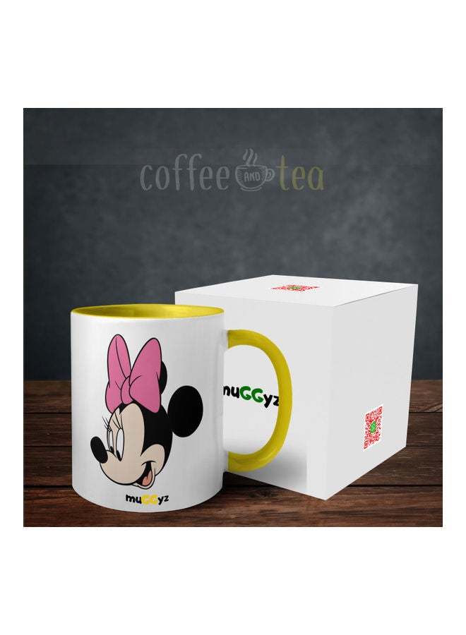 muGGyz Disney Minnie Mouse Printed Coffee Mug Yellow/White/Black - Image 3