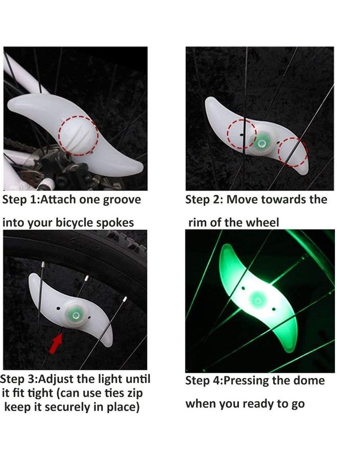 روك بو مصباح LED أمامي وخلفي للدراجة 15.4 x 15.3 x 5.1سم - Image 2
