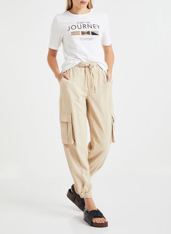ONLY Cargo Joggers Beige  - Image 3