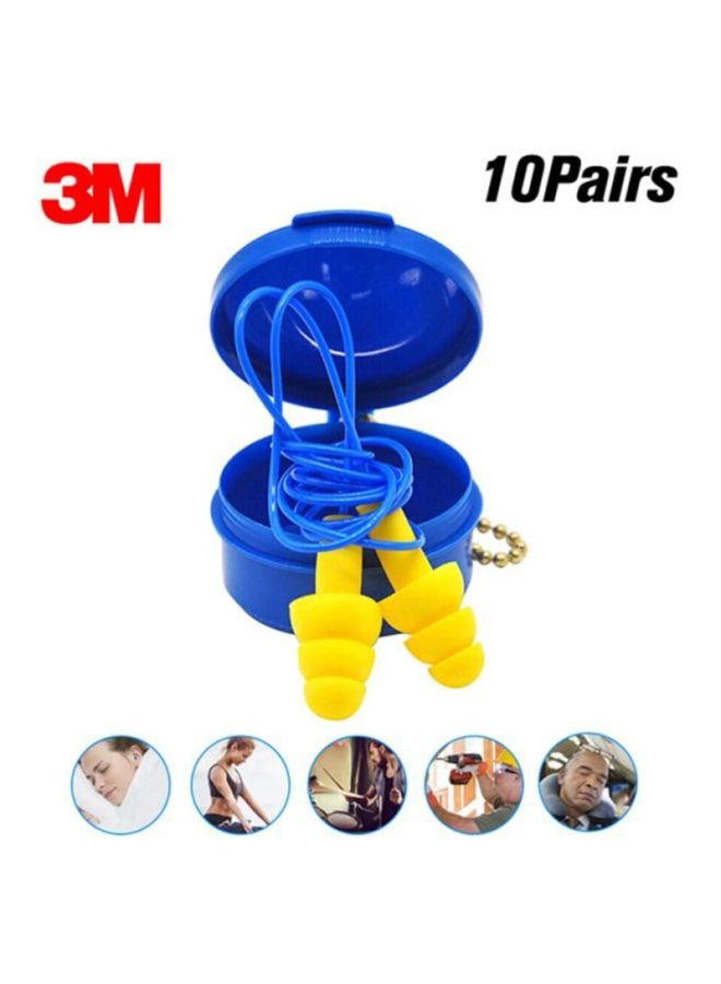3M - UltraFit Anti-Noise Earplugs Blue/Yellow - Image 1
